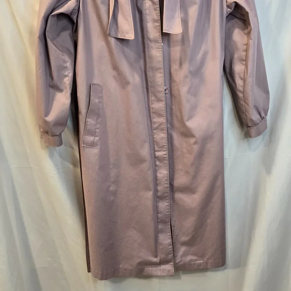 Vintage London Fog Maincoat Trench Coat Women's Pastal Purple Size 14 - Picture 3 of 12